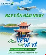 Cùng Bamboo Airways mua vé đi tặng vé về - BAY CÔN ĐẢO SAY MÊ