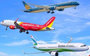 Vietnam Airlines, Vietjet, Bamboo Airways bắt đầu mở bán vé bay quốc tế