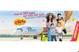 Hãng hàng không Vietjet Air tung bán vé tết sớm, giá từ 200.000 - 900.000 đồng/vé