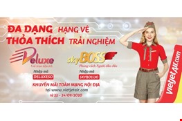 Tưng bừng ra mắt hạng vé mới Deluxe, Vietjet Air khuyến mại tới 50% giá vé trên toàn mạng bay
